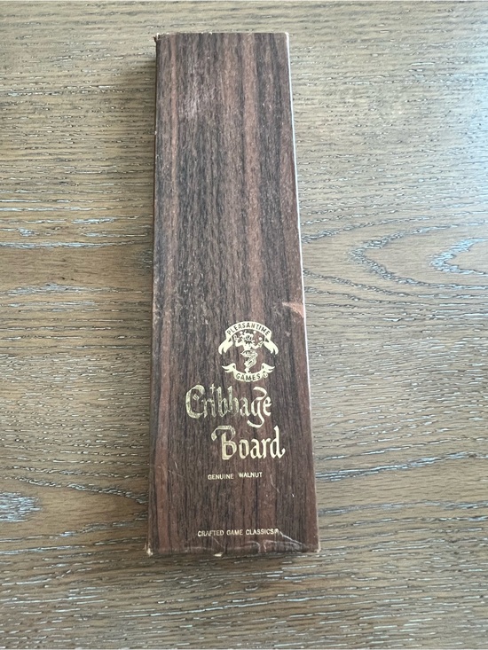 Pleasantine Games Other - Pleasantime Games Vintage Cribbage Board Genuine Walnut Wood